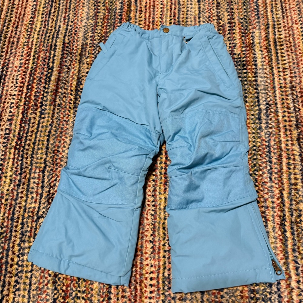 Kids Lands End size 4 iron knees blue snow pants